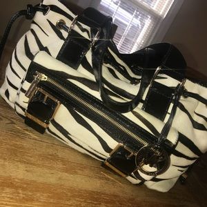 MK limited edition zebra fur bag